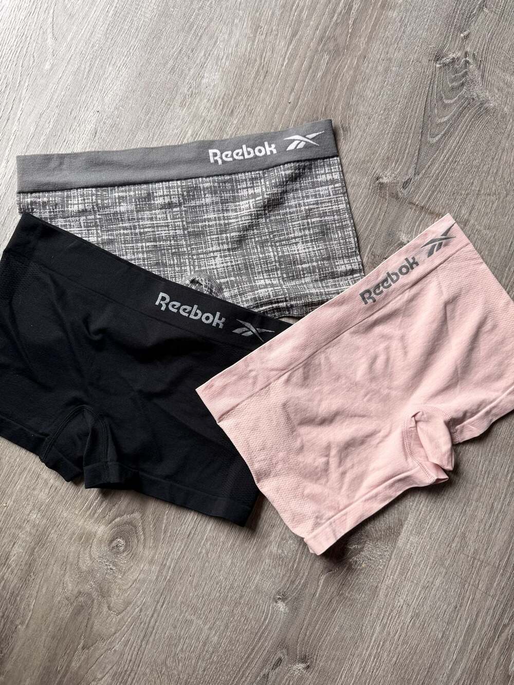 Reebok Women's Seamless Boyshort Underwear Panties 3-Pack Size M